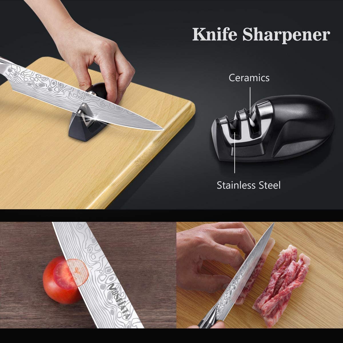 MOSFiATA Ultra Sharp Kitchen Chef Knife 8 inch, Premier High Carbon German EN1. 4116 Stainless Steel - Image 3