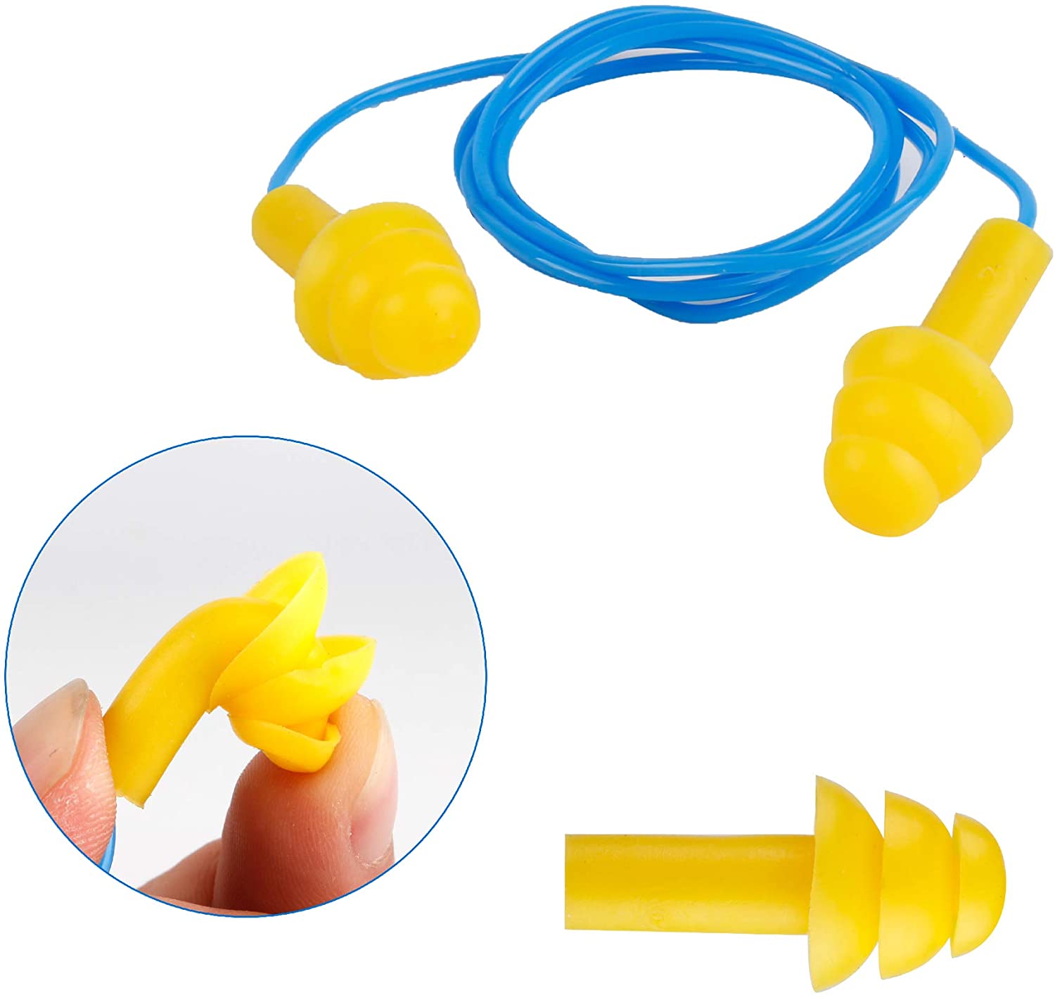 WBCBEC 6 Pack Ear Plugs Noise Cancelling Reusable Earplugs for Sleeping and Swimming Waterproof