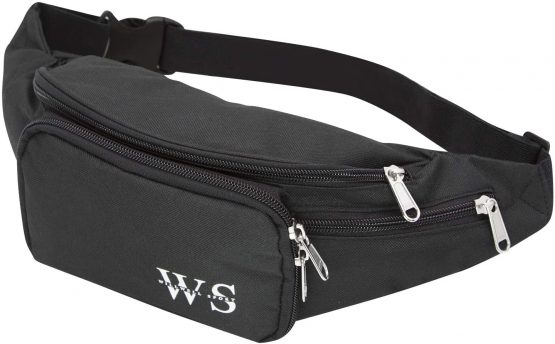 WILLWELL SPORT Bum bag Bum Waist bag 4 zip pockets for Travel Hiking Outdoor sport Security Waist Pouch Holiday Money Hip Pouch Lightweight Waterproof Material Protect Your Conceal Valuable