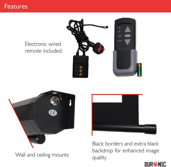 Duronic EPS Remote Control for use EPS (Electric) Electronic Motorised Projector screens For | School | Theatre | Cinema | Home Projection Screen - Image 2