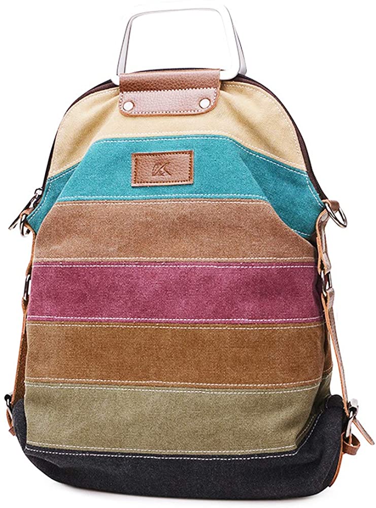 SNUG STAR Multi-Color Striped Canvas Handbag Cross Body Should Purse Bag Tote-Handbag for Women (Multi Color-02)