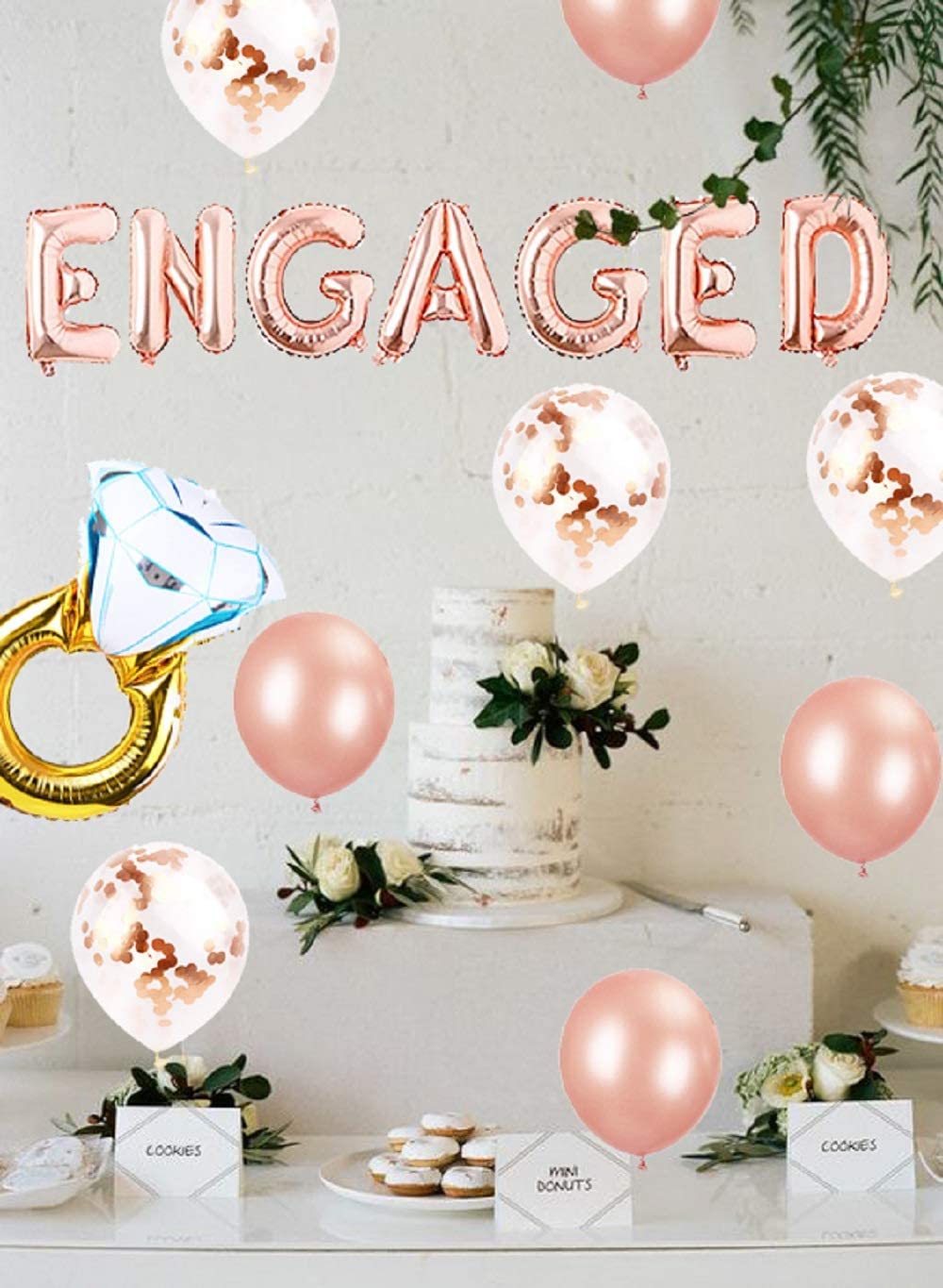 JeVenis Engaged Balloon Set Engagement Balloons Engagement Banner Engaged Banner Balloons Engaged Balloon Decor - Image 3