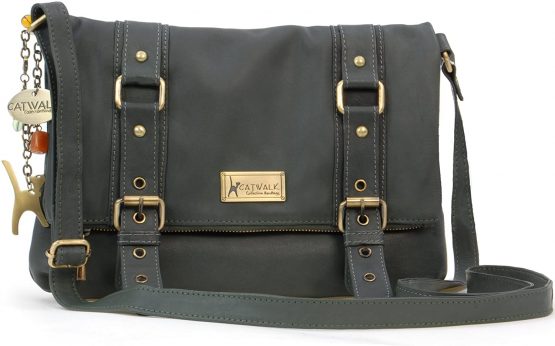 Catwalk Collection Handbags - Women's Leather Cross Body Bag - ABBEY ROAD