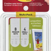 Command 17203 Picture Mounting Strips, Multi-Pack, 4 x 2 Small Strips and 8 x 2 Medium Strips