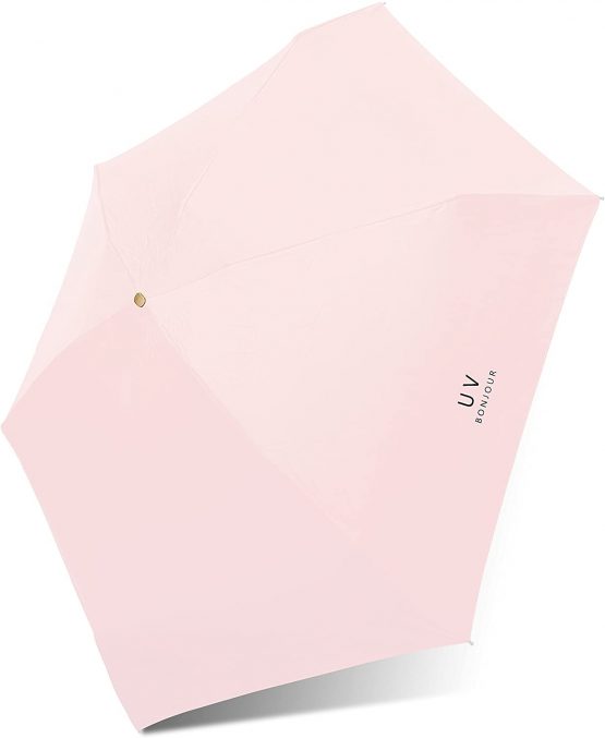 Sheng Xuan Lightweight Ultra Mini Umbrella Parasol Collapsible Pocket Sun Umbrella Ultra Light Anti-UV Umbrella Sturdy Compact and Portable Travel Umbrella Women Girls Your Intimate Companion(Pink) - Image 4