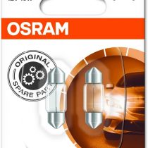 Osram 6438-02B Original Equipment Quality Festoon Bulbs, 12 V, 10 W, Set of 2