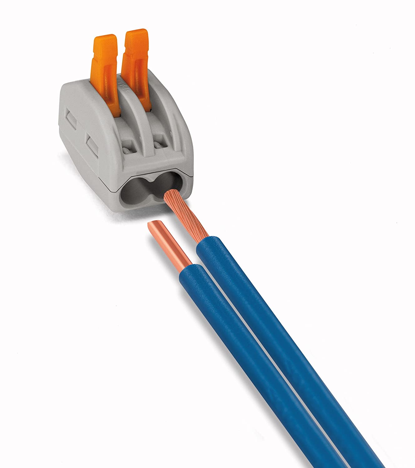 WAGO 222-412 2 Pole Lever Cable Connector, 0.08-2.5mm, Grey/Orange,50 pieces, 0.08 … 4 mm² - Image 3