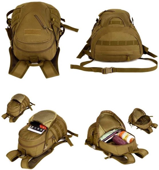 HUNTVP 20L Tactical Military Backpack Molle Daypack Rucksack Bag for School Travelling Hiking Camping Sports Working Outdoors - Image 4