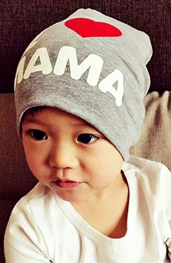 KIRALOVE Children's hat - Babies - Cap - Writing - i Love Mamma mom - boy - Girl - Unisex - Image 2