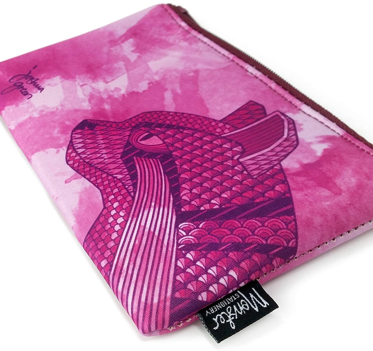Monster Stationery - Single-Pocket Neoprene Pencil Case - Joshua Green Design - Wild Cat - Image 2