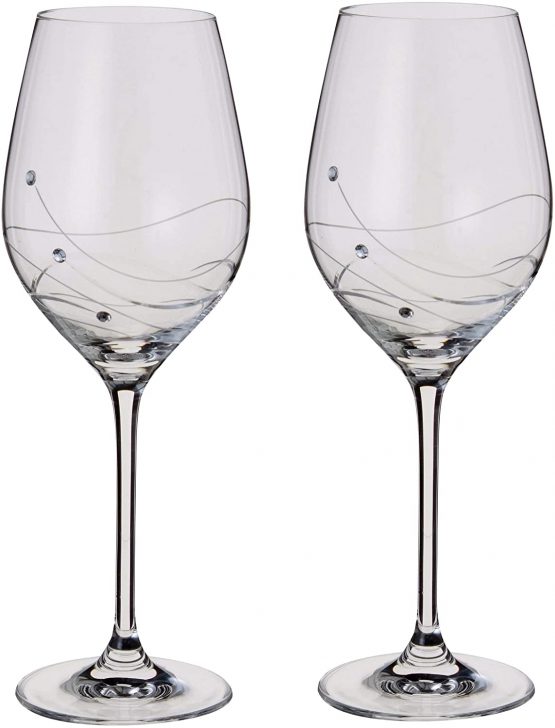 Dartington Crystal ST2557/4/P - Glitz Crystal Goblet Wine Glasses, Set of 2, 24cm - Image 2