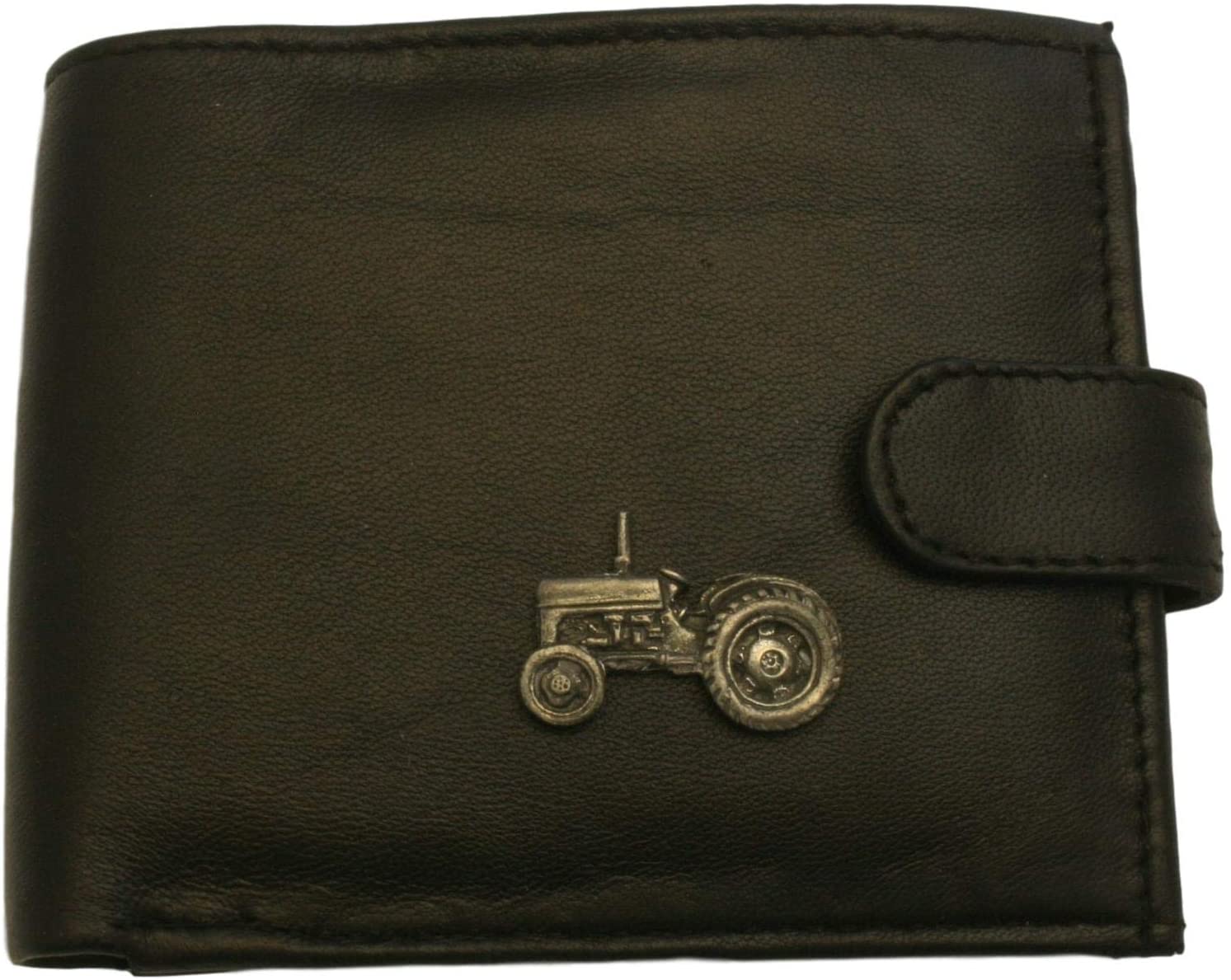 Tractor Black Leather Mens Wallet RFID Protection BigaMart