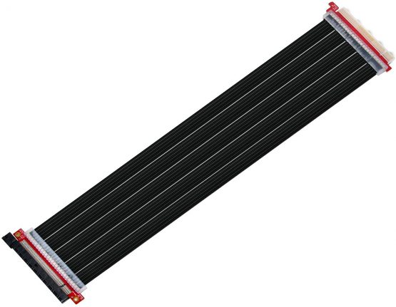 SilverStone SST-RC04B-400 - Premium PCI-E x16 Gen 3.0 Flexible Riser Ribbon Cable, EMI shielding, 40cm