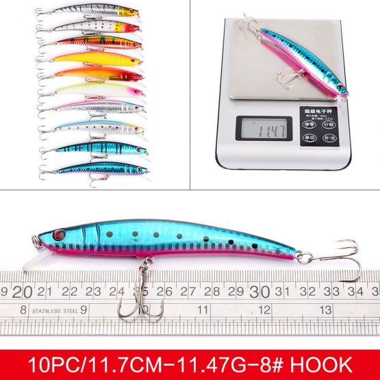 CHSEEO Fishing Lure Kits 53pcs Fishing Lure Set Fishing Baits Kit With Fishing Tackle Box Including Swimbaits Crankbaits Spinnerbaits Artificial Lures for Freshwater Saltwater Fishing #5 - Image 4