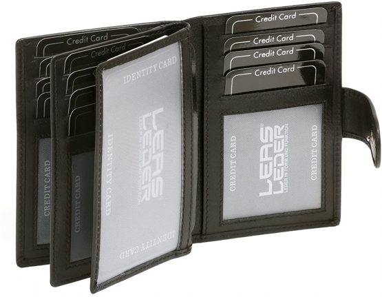 Credit Card Holder RFID Blocking LEAS, Genuine Leather, black - ''LEAS Card-Collection'' - Image 3