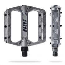 AARON - Rock Aluminium Mountain Bike Pedals with Industrial Ball Bearings - Anti-Slip with Replaceable Pins - Platform Pedal for E-bikes, MTB, Trekking Bikes
