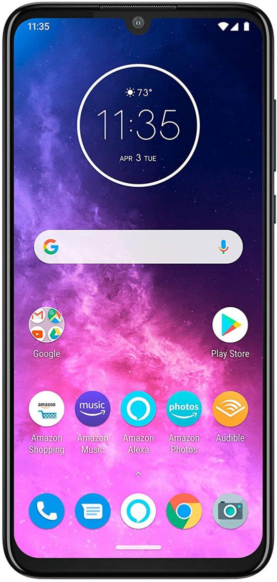 Motorola One Zoom with Alexa Hands-free Dual SIM Smartphone (6.4 Inch FHD+ Display, Quad Camera System, 128 GB/4 GB, Android 9.0, Headset + Cover), Electric Grey - Image 2