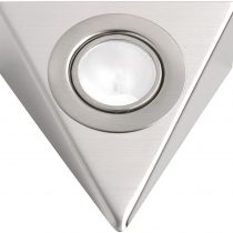 Leyton Lighting 20w 12v halogen triangle downlight under shelf light stainless steel