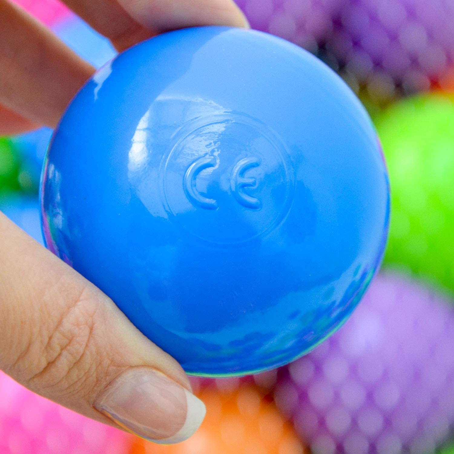 LittleTom 100 colorful hollow Plastic Balls Ø 6 cm to fill ball pits for baby - Image 4
