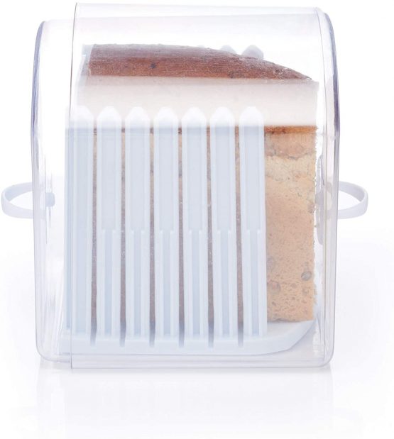 KitchenCraft Stay Fresh Expanding Bread Keeper - Bread Bin with Bread Slicer Guide, In Gift Box, Plastic - Large - Image 3