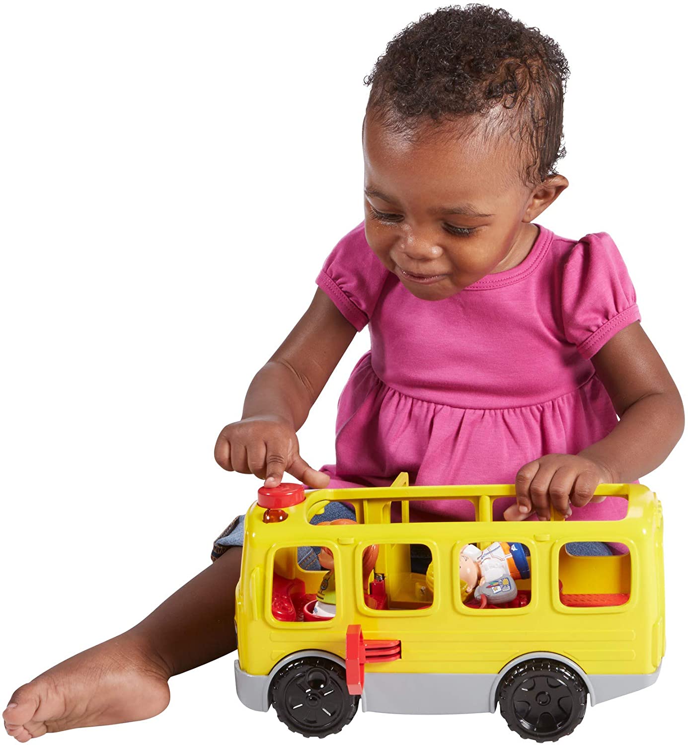 Fisher-Price Little People Sit With Me School Bus, Includes School Bus, Bus Driver Emily and Eddie, Toddler Toys (3pc Set) - Image 3