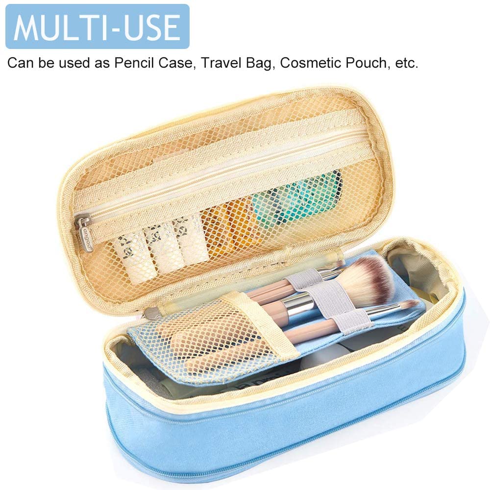 Large Capacity Pencil Case Durable School Student Pen Holder Organizer Stationery Makeup Cosmetic Pouch for KIDS 22x11cm (Upgraded Version-Purple) - Image 4