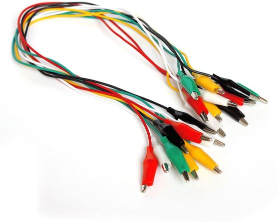 Aofan Colorful Double Test Crocodile Cable, Double-ended Alligator Clips - 50cm 10Pcs