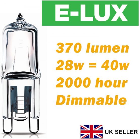 Pack of 10 x G9 28w=40w Branded 240V Dimmable 370 Lumen C Rated Safety Fused Eco Halogen Clear Bulbs Lamps Capsules - Image 3