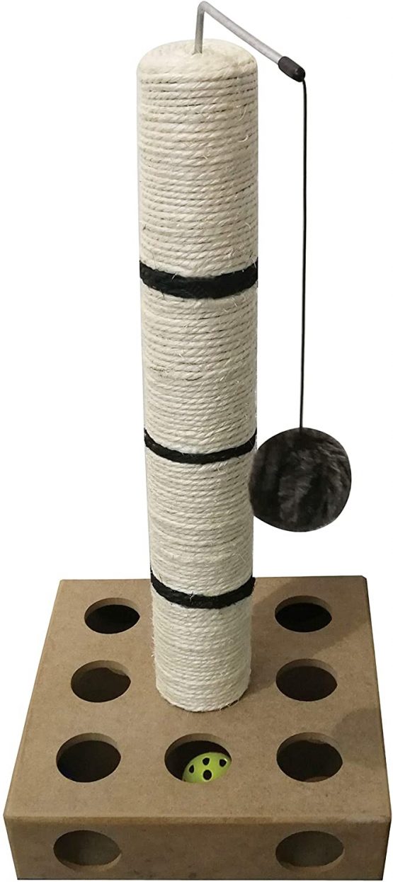 Dehner Tango Cat Scratching Post Approx. 52 x 25.5 x 25.5, sisal, light brown/beige