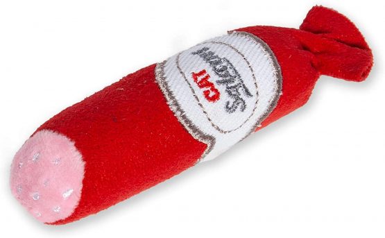 Karlie 521590 Cat Toy Textile Length 11.5 cm Red Salami - Image 2