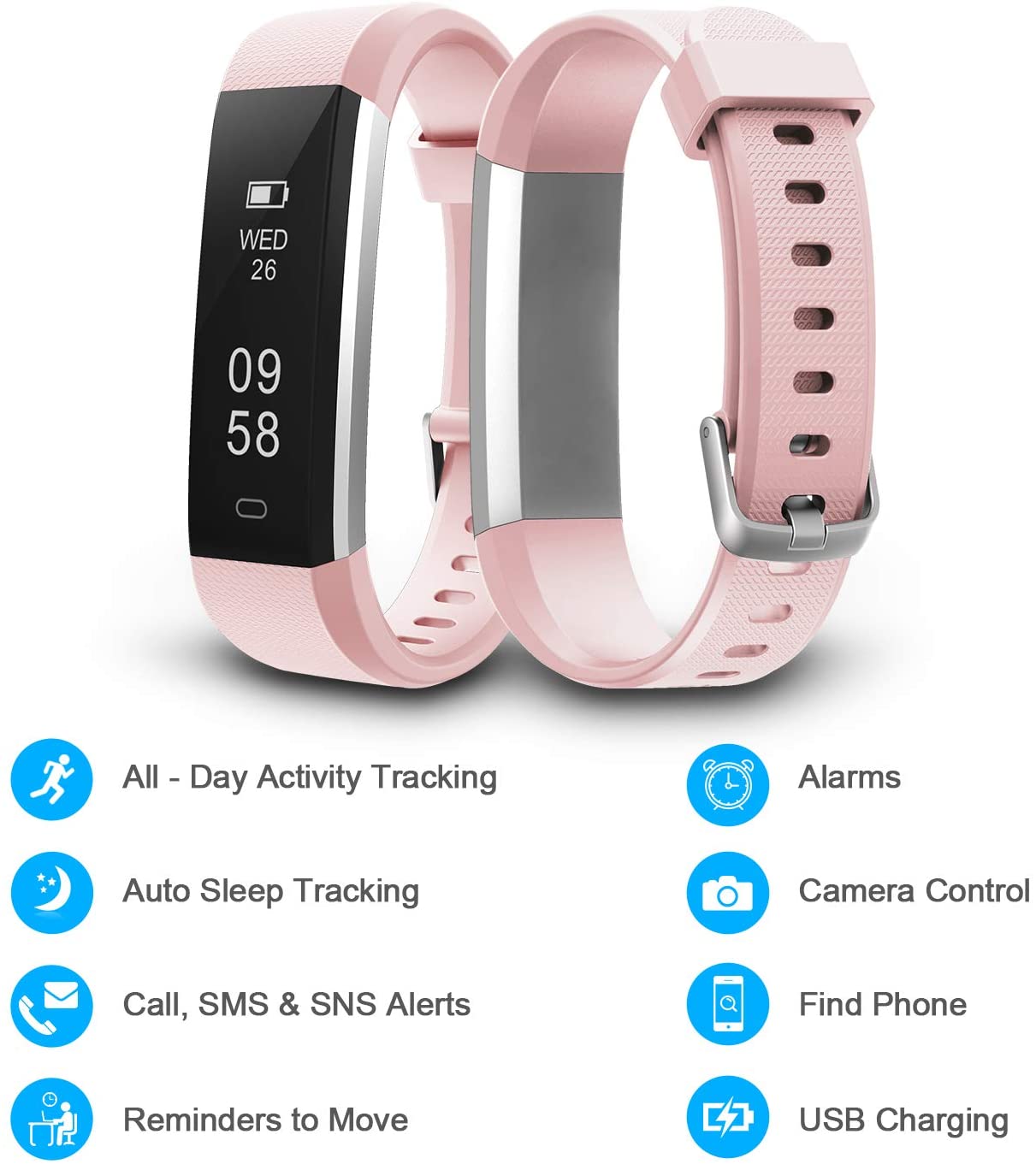 Letsfit Fitness Tracker, IP67 Waterproof Activity Tracker with