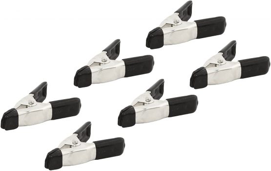 Rolson 60341 Spring Clamp Set, 50 mm - 6 Pieces, Black