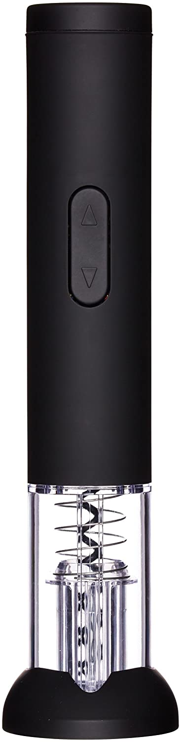 BarCraft Electric Corkscrew Wine Opener with Foil Cutter, Black, 26.5 x 4.5 cm