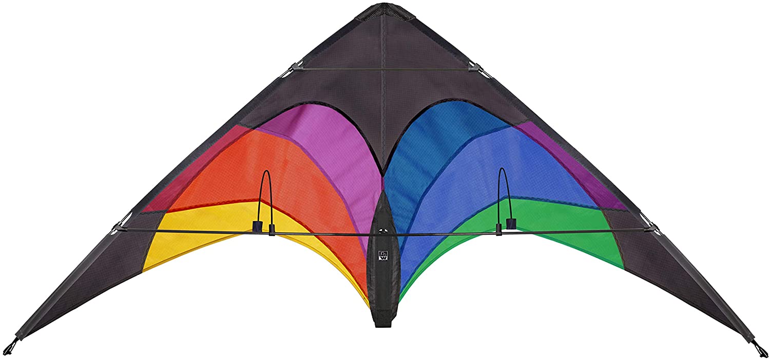 Wolkenstürmer Stunt Kite Flip Rainbow - 2-Line Sports Stunt Kite - Beginner & Advanced User (140 cm), No Size
