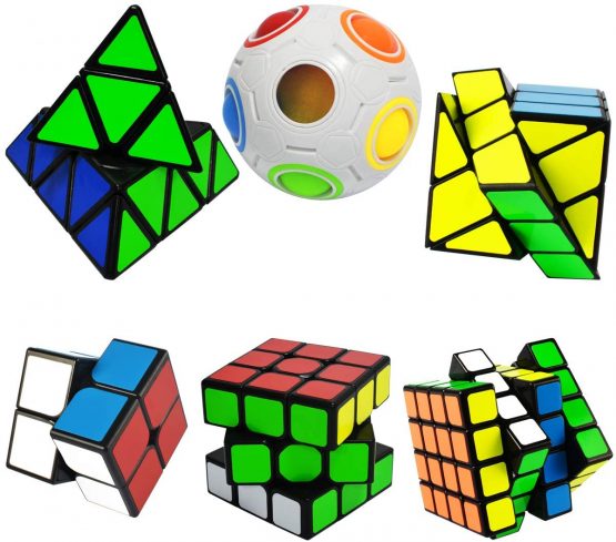 Coolzon Magic Cube Set, 6 Pack Speed Magic Cubes Pyraminx + 2x2 + 3x3 + 4x4 + Magic Rainbow Ball + Fenghuolun Magic Puzzle Cube Toys for Boys Girls Kids Adults - Image 4