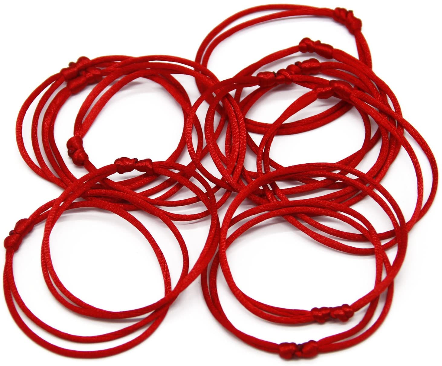 Zhichengbosi 10PCS Handmade Red Bracelet, Adjustable Red Bracelet String, Good for Prosperity and Success - Image 2