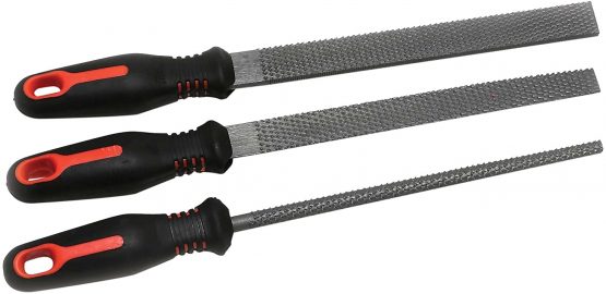 Hilka Silver 69800113 200 mm Pro Craft Soft Grip Wood Rasp File Set (3-Piece), 200mm