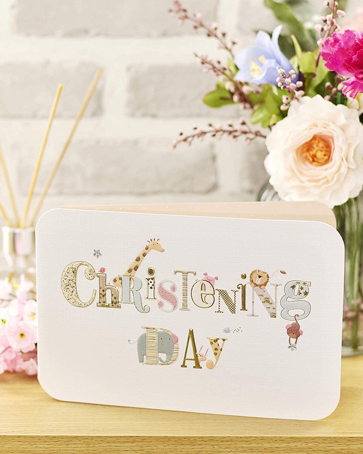 Christening Card - Greetings Card for Christening - Christening Card with Cute Animals - Christening Gifts - New Baby Gifts - Image 4