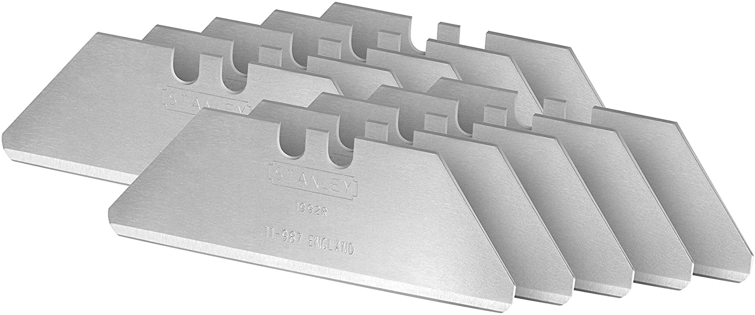 Stanley Tools STA211987 211987 1992B Safety Blades for Spring Back Knife - Yellow (Pack of 10), Silver - Image 3