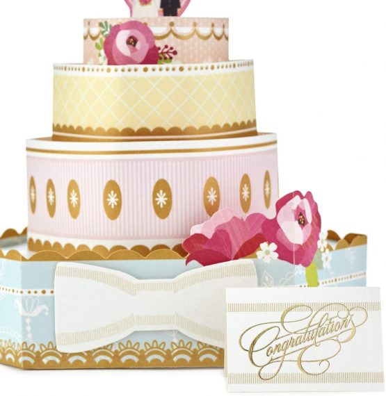 Paper Wonder Pop Up Wedding Card by Hallmark 'Cake' - Medium - Image 2