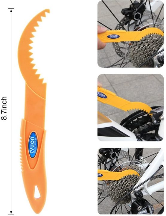 Bike Cleaning Tool Set 7 Pieces Bicycle Clean Brush Kit for Bike Chain/Tire/Sprocket Cycling Corner Stain Dirt Clean - Fit for Mountain Bike Road Bike City Bike Folding Bike etc - Image 4
