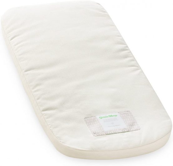 The Little Green Sheep Natural Carrycot Mattress, Breathable Baby Carrycot Mattress from Birth to 6 Months, To Fit iCandy Strawberry