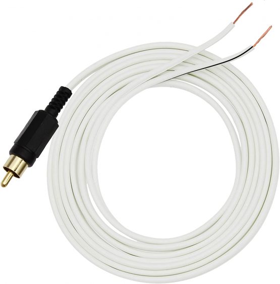 1STec 1 x 6m Gold Plated Bose 5.1 Acoustimass Lifestyle 10 15 18 28 48 V and T System Rear or Front Cube Surround Sound Satellite Speaker Wire RCA to Stripped Bare Ends (6 Metre, White) - Image 3