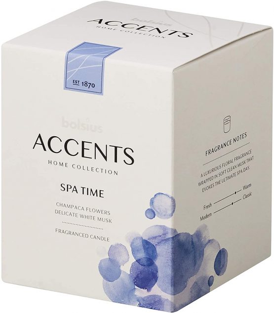 Bolsius New 'Accents' Range - Fragranced jar candle, gift boxed in 'Spa Time' Fragrance - Image 4
