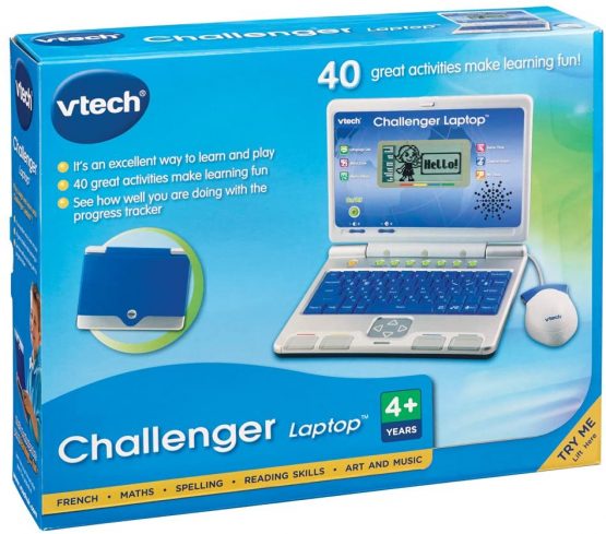 VTech Challenger Laptop, Blue, Kids Laptop with Vocabulary, Maths & French Learning Games, 2 Player Kids Computer, Educational Toy Computer for Kids, Fun Laptop, Boys and Girls Ages 4 Years + - Image 4