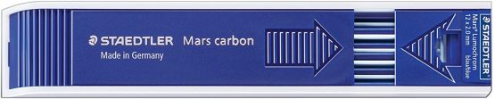 STAEDTLER 204-3 Colour Refill Mars Lumochrome, Case with 12 Colour Leads Blue