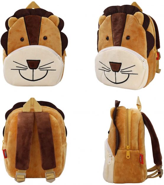 Kids Cartoon Backpack Toddler Children School Bag Cute Cartoon Animal Preschool Rucksack Gift for Children Boys Girls, Lion - Image 4