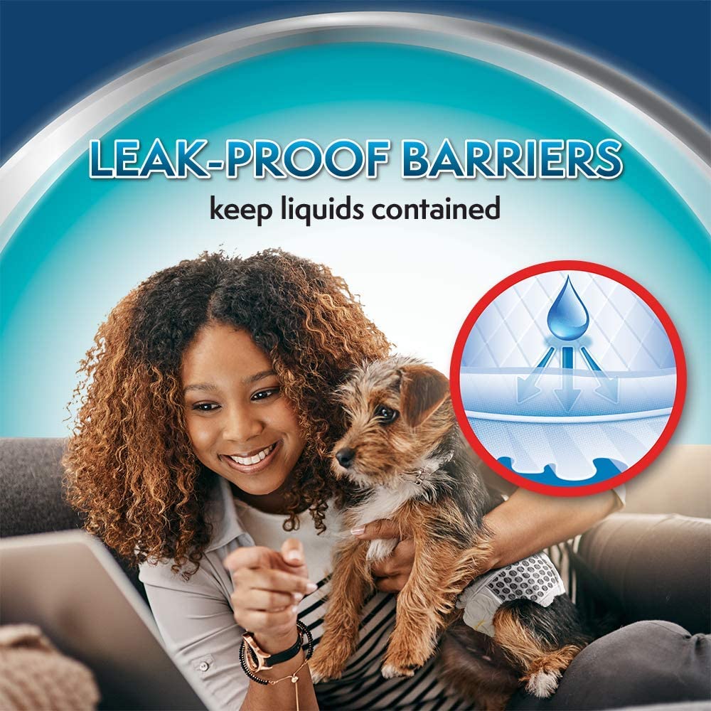 Simple Solution Disposable Dog Diapers for Male Dogs with Super Absorbent Leak-Proof Fit for Excitable Urination Incontinence - Image 4