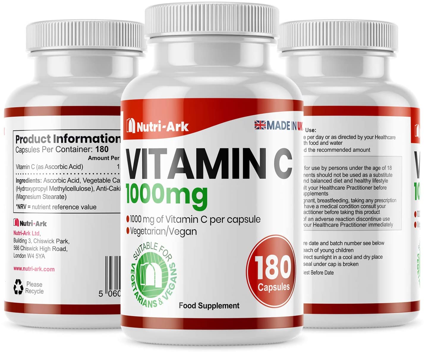 Vitamin C 1000mg, 180 count (Pack of 1) - Image 4