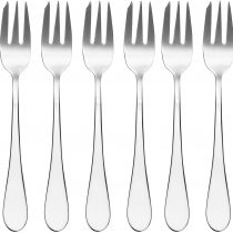 Viners Select 18.0 Stainless Steel Pastry Forks, Set of 6, stainless_steel, Silver, 6 PCE